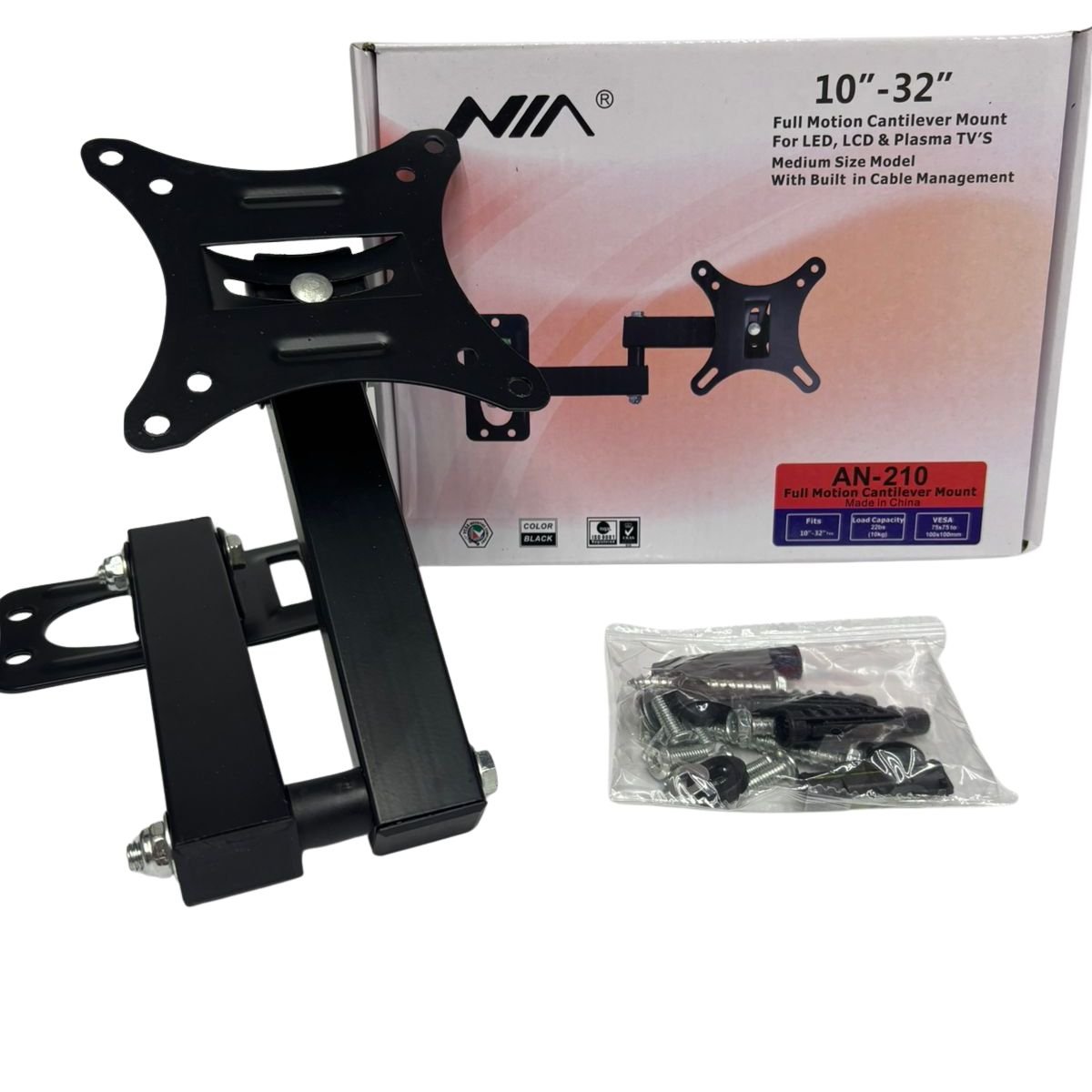 Soporte TV Brazo Articulado NIA AN-210 10–32” VESA Pared