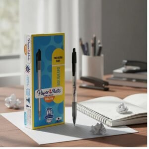 Boligrafo Paper Mate Kilometrico Inkjoy Negro Retractil x 12 unidades